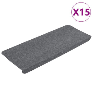 Selbstklebende Stufenmatten Grau, 15er Set