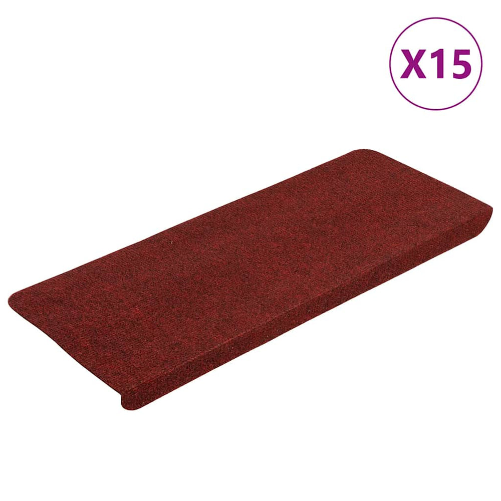 Selbstklebende Stufenmatten Rot, 15er Set