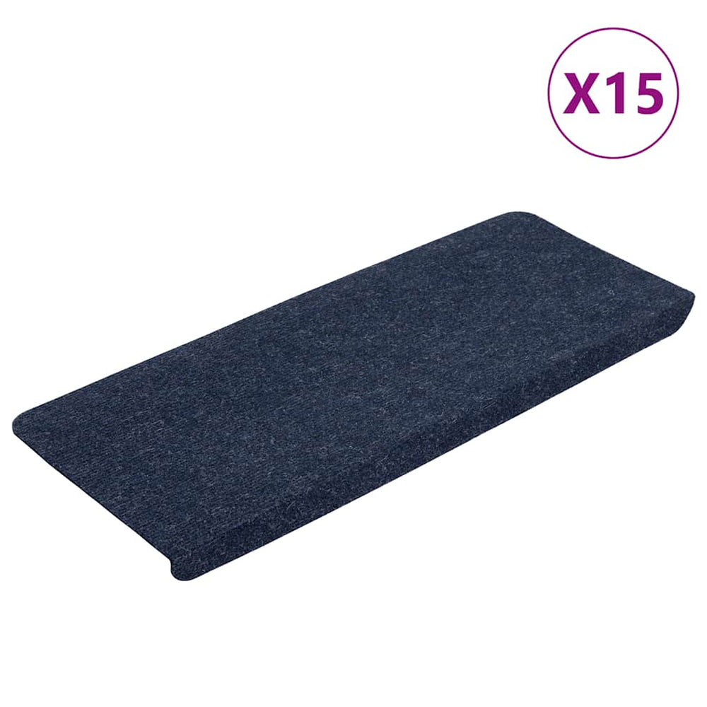 Selbstklebende Stufenmatten Blau, 15er Set