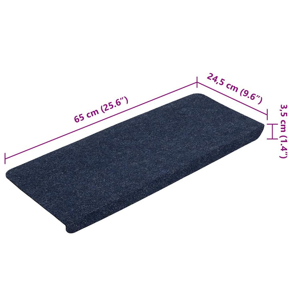 Selbstklebende Stufenmatten Blau, 15er Set