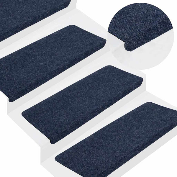 Selbstklebende Stufenmatten Blau, 15er Set