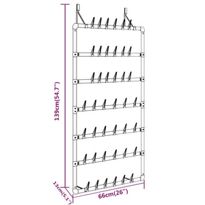 Hängender Schuh-Organizer Silber 21 Paar