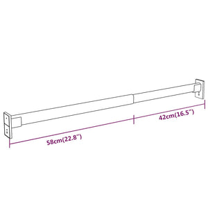 Teleskop Kleiderstange, 2er Set, 58-100cm