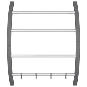 Handtuchhalter mit Haken Silber Aluminium