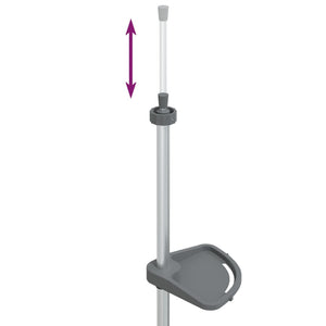 Teleskop-Eckregal, 4 Etagen, Silber