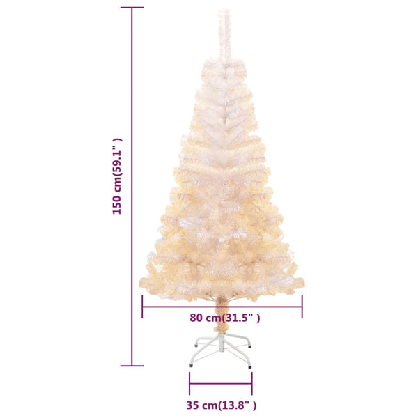 Weihnachtsbaum Weiß Schillernd 150cm