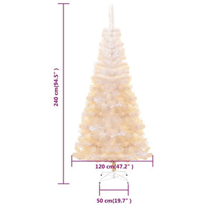 Weihnachtsbaum Künstlich Weiß Schillernd 240cm