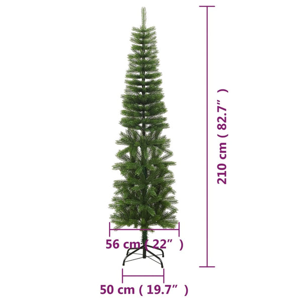 Schlanker künstlicher Weihnachtsbaum 210 cm