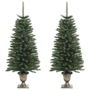 LED-Weihnachtsbaum Set mit Kranz & Girlande