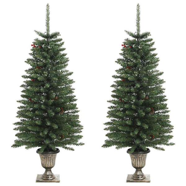 LED-Weihnachtsbaum Set mit Kranz & Girlande