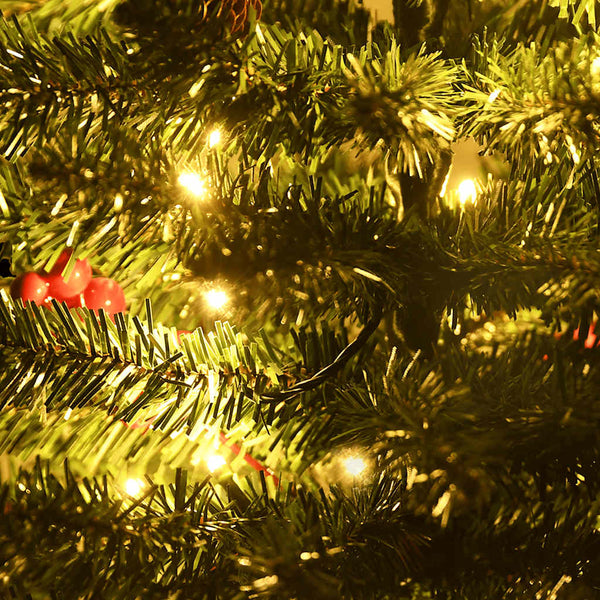 LED-Weihnachtsbaum Set mit Kranz & Girlande