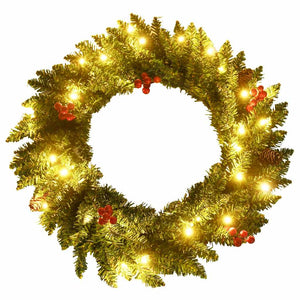 LED-Weihnachtsbaum Set mit Kranz & Girlande