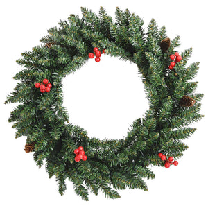 LED-Weihnachtsbaum Set mit Kranz & Girlande
