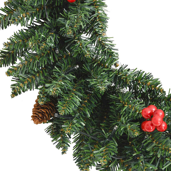 LED-Weihnachtsbaum Set mit Kranz & Girlande