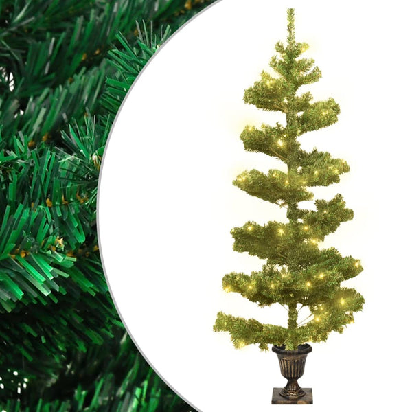 Spiral Weihnachtsbaum mit LED Grün 120cm