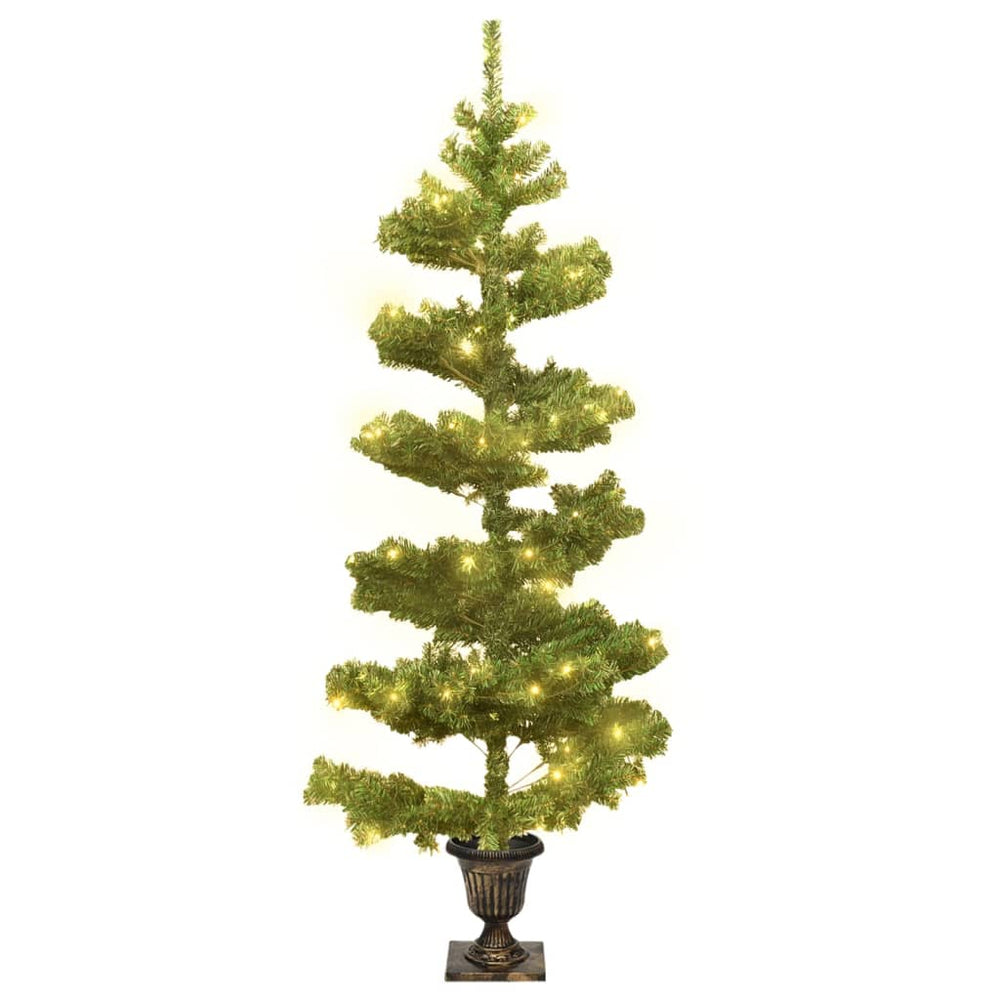 Spiral Weihnachtsbaum mit LED Grün 120cm