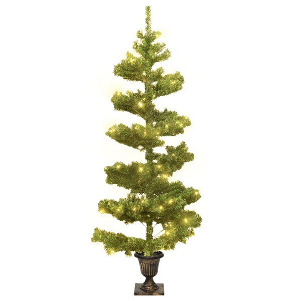 Spiral Weihnachtsbaum mit LED Grün 120cm