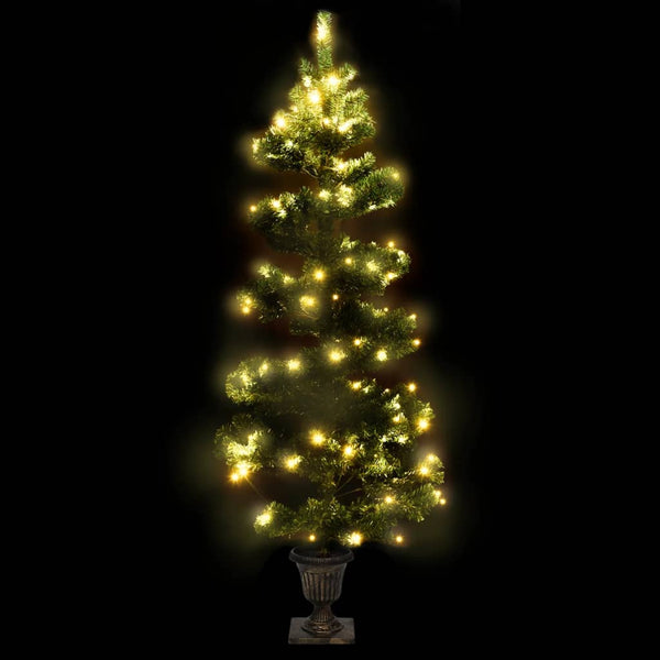 Spiral Weihnachtsbaum mit LED Grün 120cm