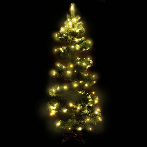 Spiral Weihnachtsbaum Grün mit LED 150cm