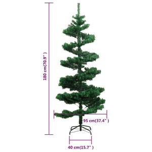 Spiral Weihnachtsbaum mit LED Grün 180cm