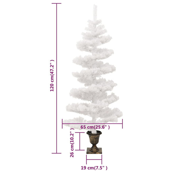 Spiral Weihnachtsbaum mit LED Weiß 120cm