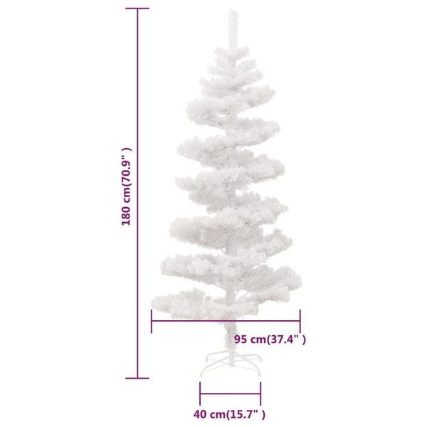 Spiral Weihnachtsbaum mit LED Weiß 180cm