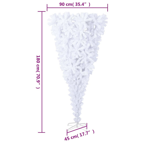 Weißer, umgekehrter künstlicher Weihnachtsbaum 180cm