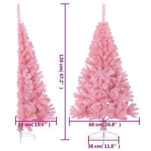 Halb Weihnachtsbaum Rosa 120cm