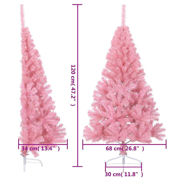 Halb Weihnachtsbaum Rosa 120cm