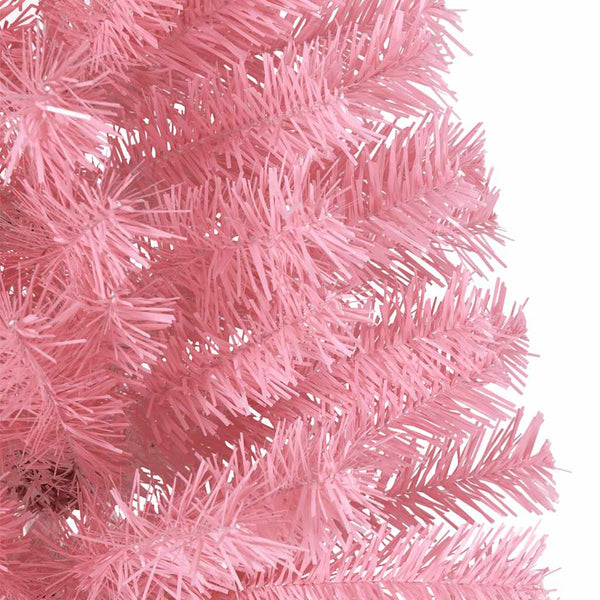 Rosa Halb-Weihnachtsbaum 210cm