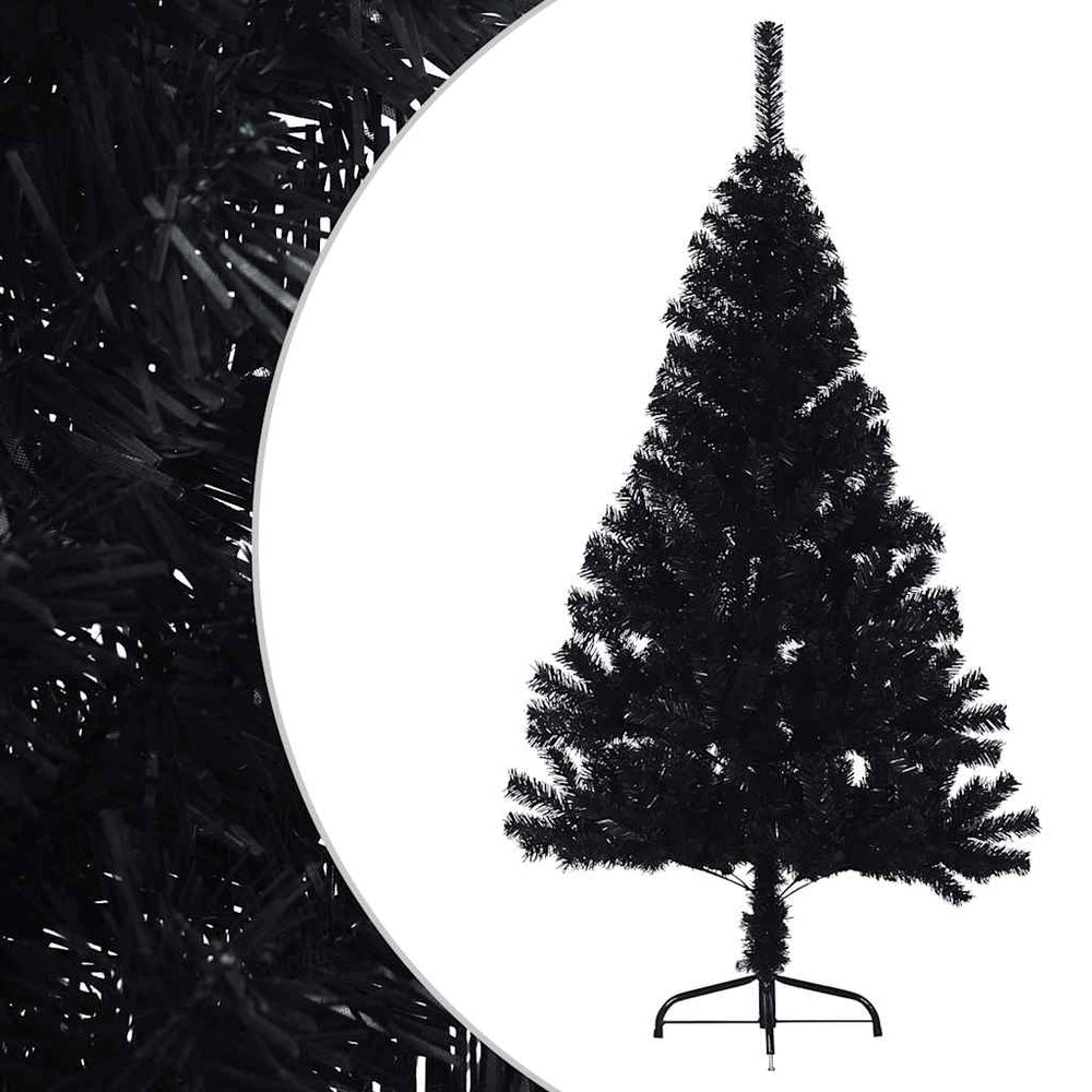Halb Weihnachtsbaum Schwarz 120cm