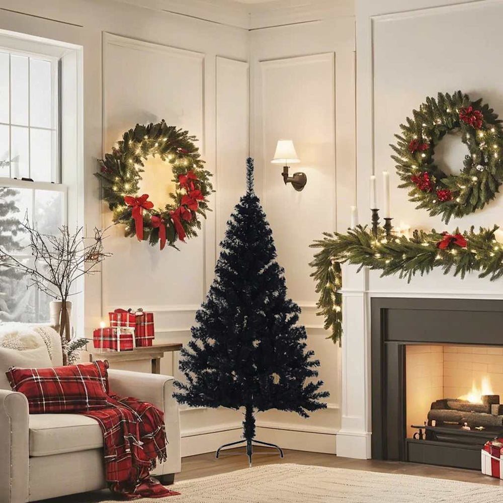 Halb Weihnachtsbaum Schwarz 150cm