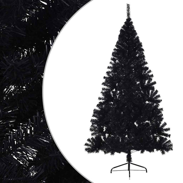 Schwarzer Halb-Weihnachtsbaum 180cm