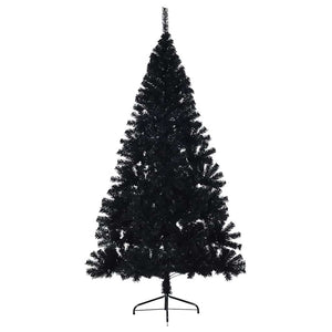 Schwarzer Halb-Weihnachtsbaum 180cm