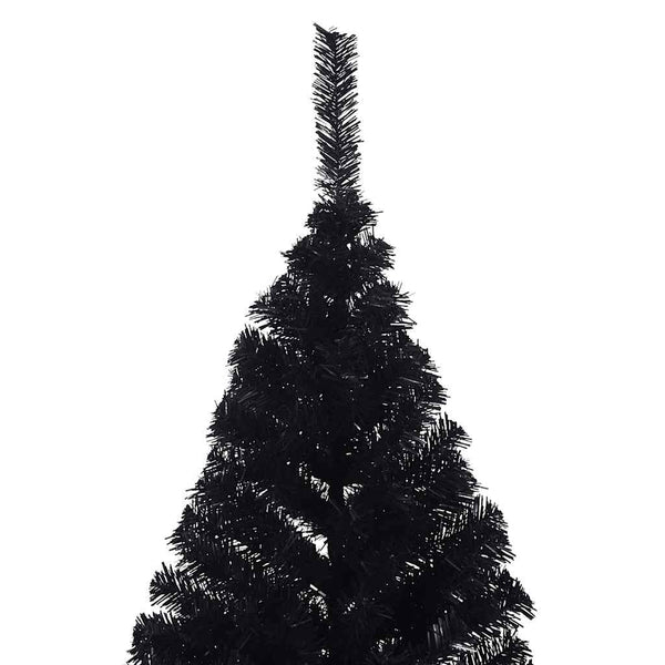 Schwarzer Halb-Weihnachtsbaum 180cm