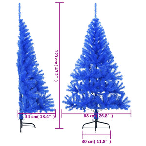 Halber Weihnachtsbaum Blau 120cm