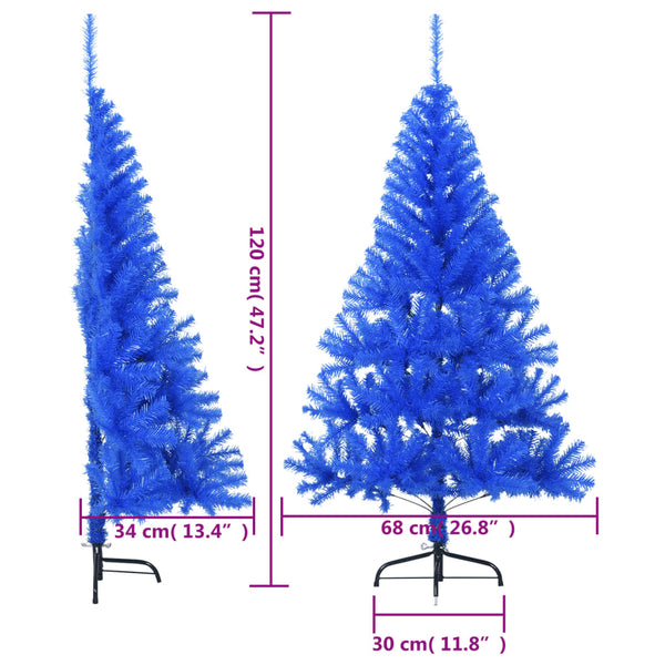 Halber Weihnachtsbaum Blau 120cm