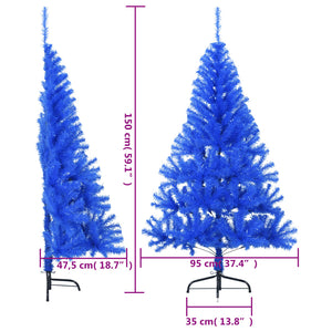 Blauer Halb-Weihnachtsbaum 150cm