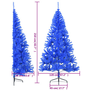 Halb Weihnachtsbaum Blau 210cm