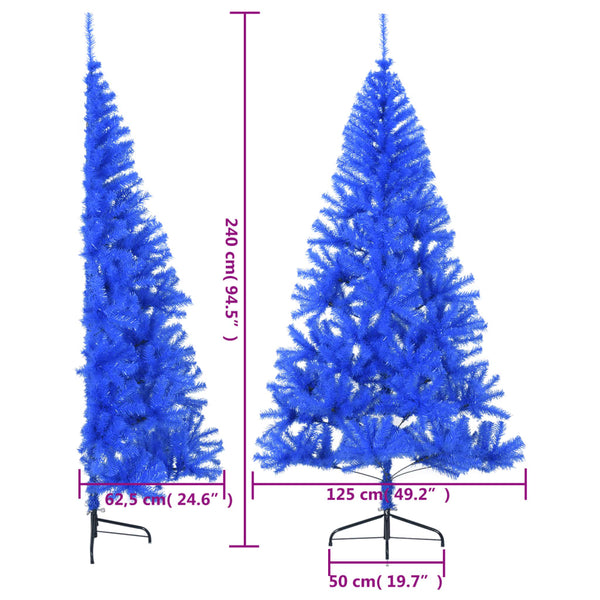 Blauer Halb-Weihnachtsbaum 240cm