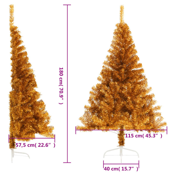 Goldener Halb-Weihnachtsbaum 180cm
