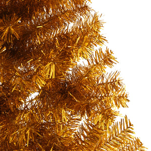 Goldener Halb-Weihnachtsbaum 210cm