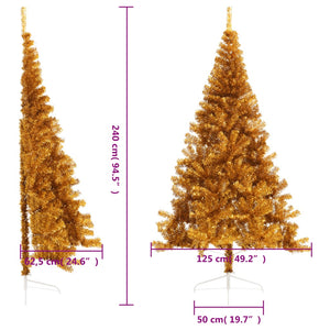 Goldener Halb-Weihnachtsbaum 240cm