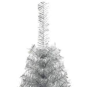 Halber Weihnachtsbaum Silber 150cm