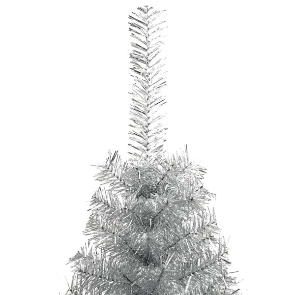 Halber Weihnachtsbaum Silber 150cm