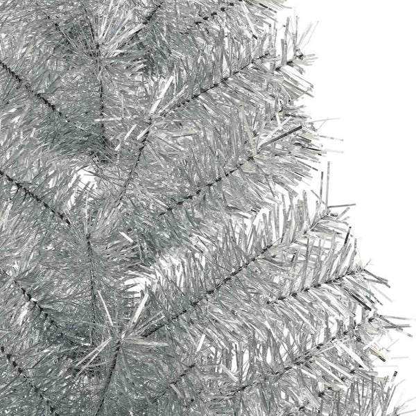 Halber Weihnachtsbaum Silber 150cm