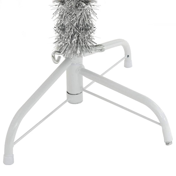 Halber Weihnachtsbaum Silber 150cm