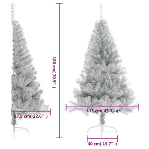 Halb Weihnachtsbaum Silber 180cm
