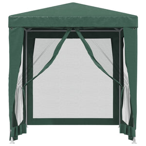 vidaXL Tente de réception avec 4 parois latérales en maille filet Vert 2x2 m HDPE