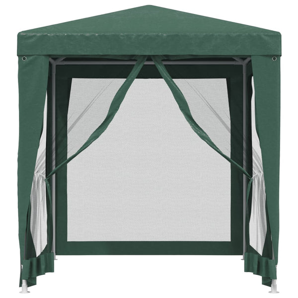 vidaXL Tente de réception avec 4 parois latérales en maille filet Vert 2x2 m HDPE